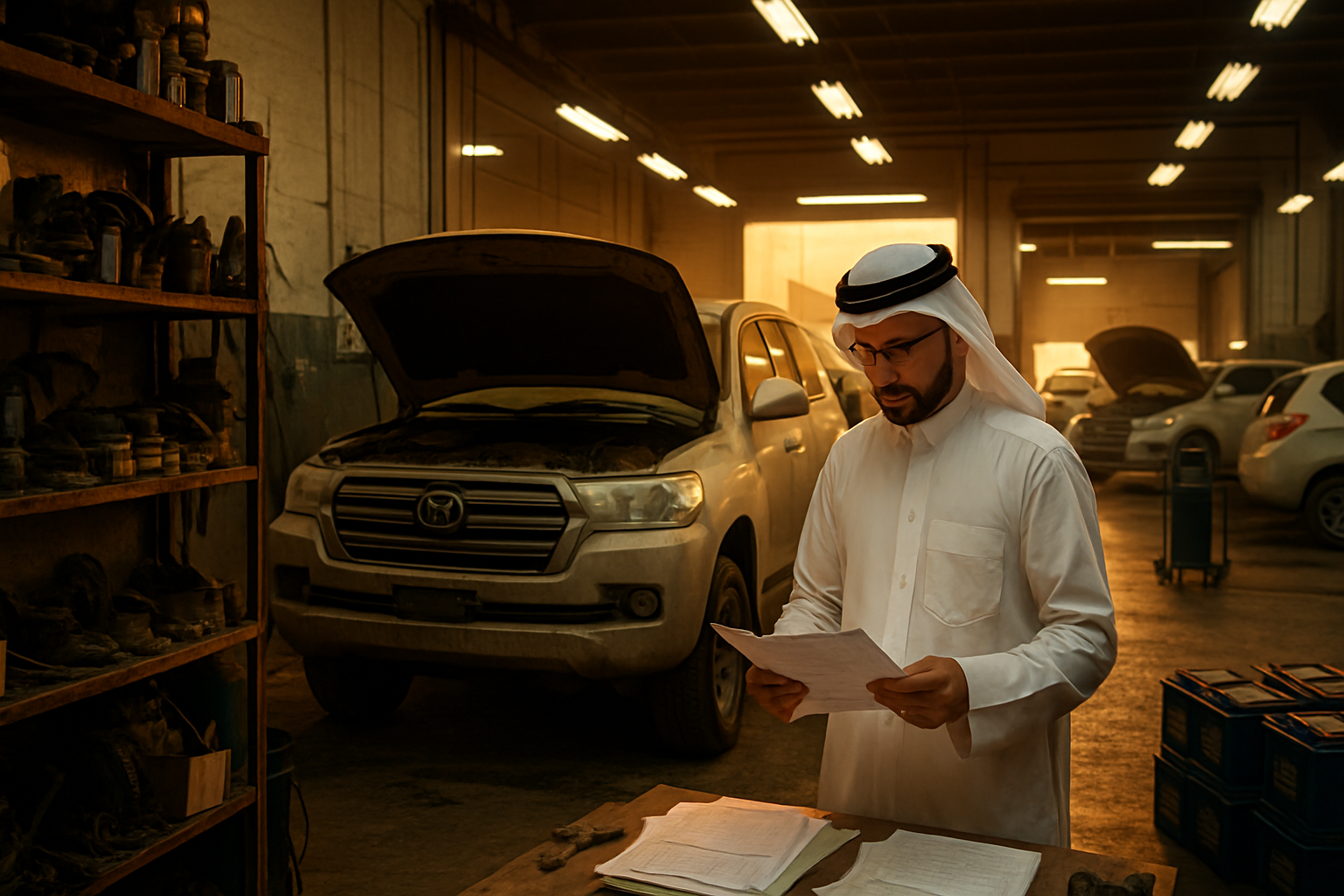 السيارات المتروكة في الورشة: كيف تسترجع 3,000-8,000 ريال قطري من الأعمال غير المدفوعة قانونياً